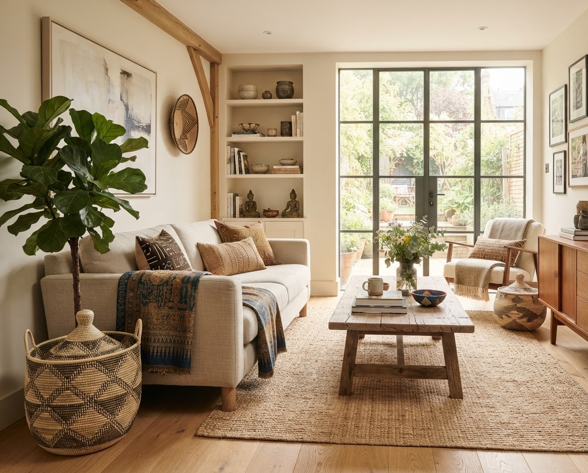 Bright, tidy living room